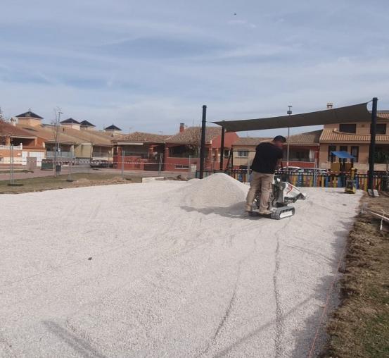 Obra civil para la instalación de un parque