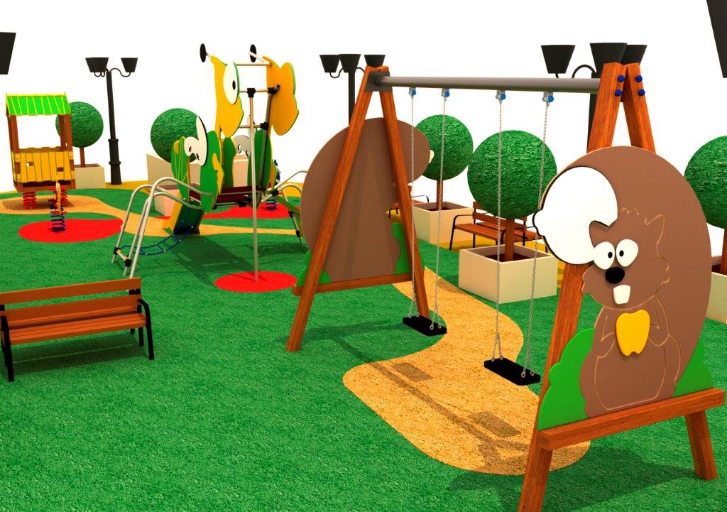 Diseño de parque infantil de Belkids Play