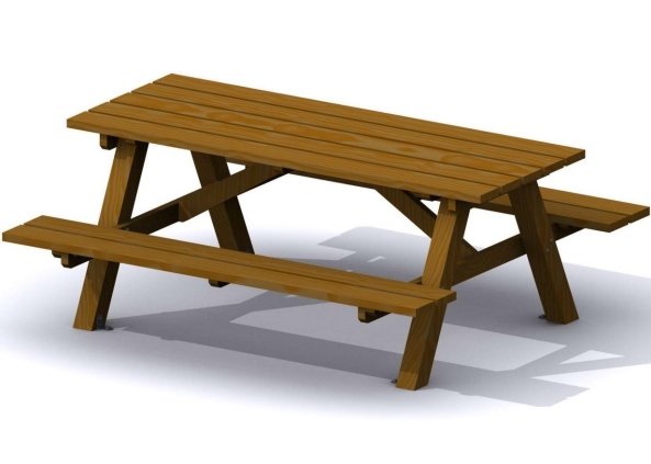 Mesa de pícnic de madera