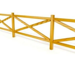 Valla de rollizo de madera