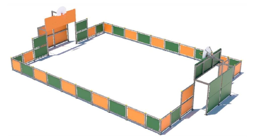 Configuración de pista multideporte